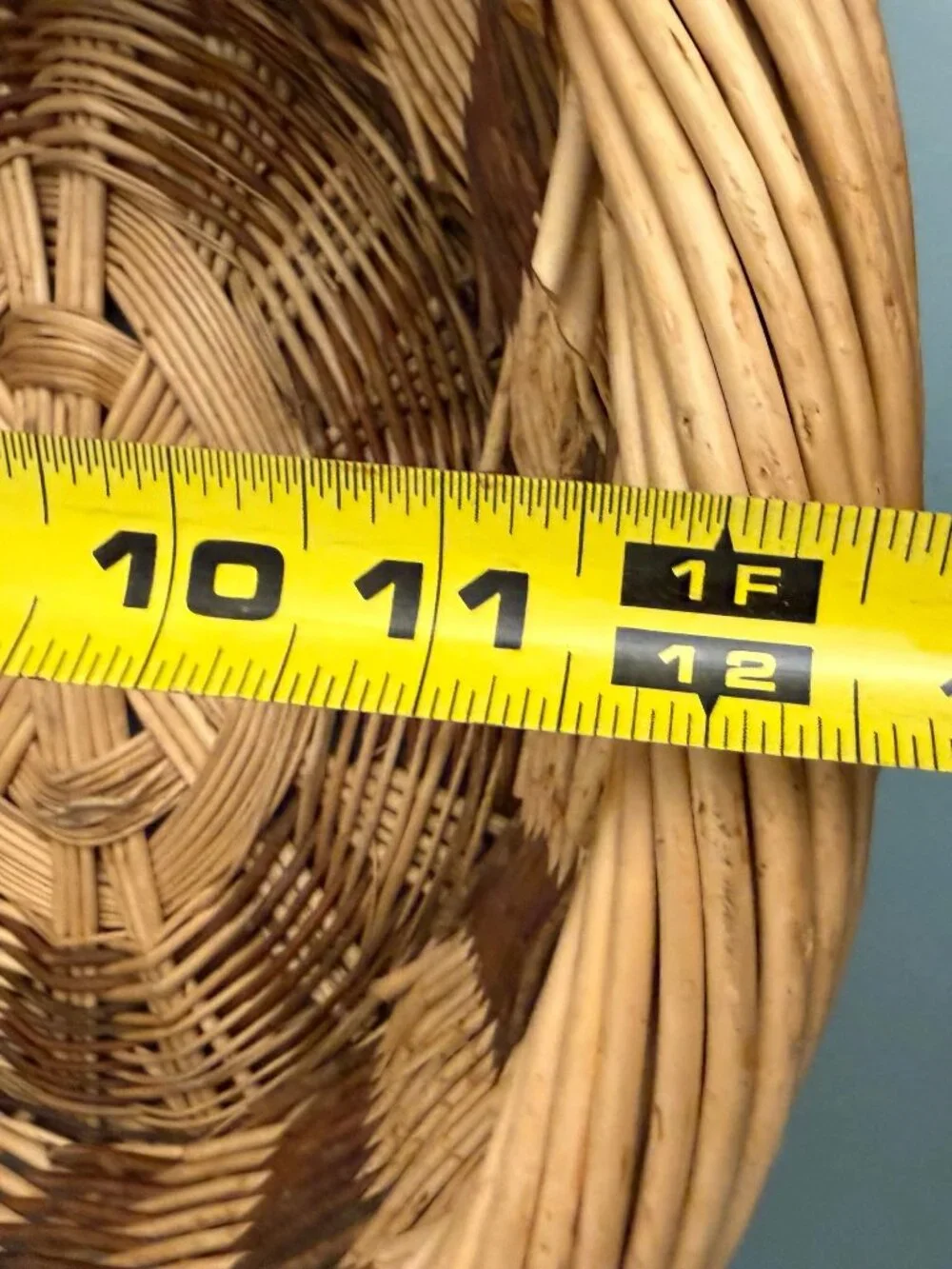 Mid-20th Century Serving/Storage Basket Two-Tone Weave